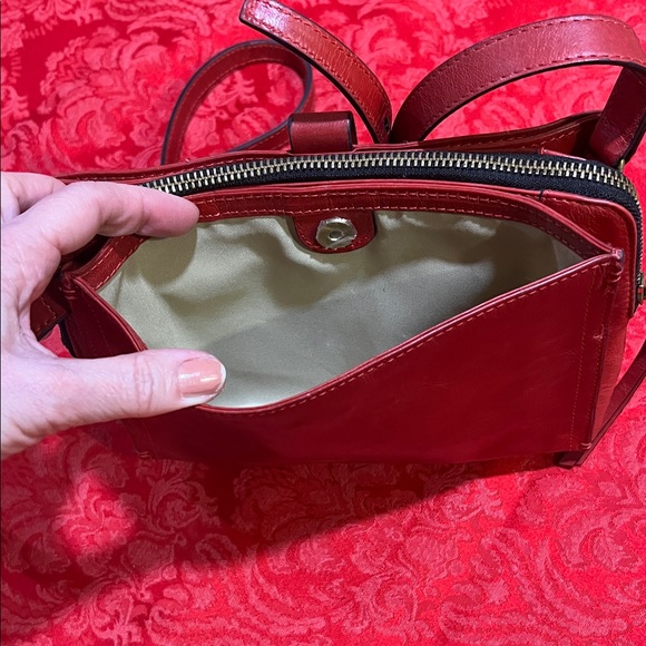 Lodis Crimson Leather Crossbody Bag - Picture 9 of 12